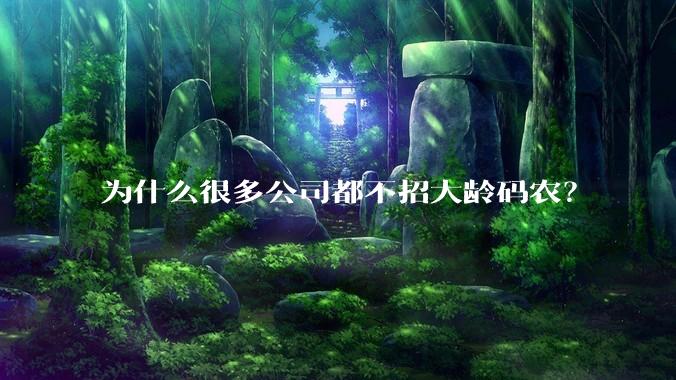 为什么很多公司都不招大龄码农？